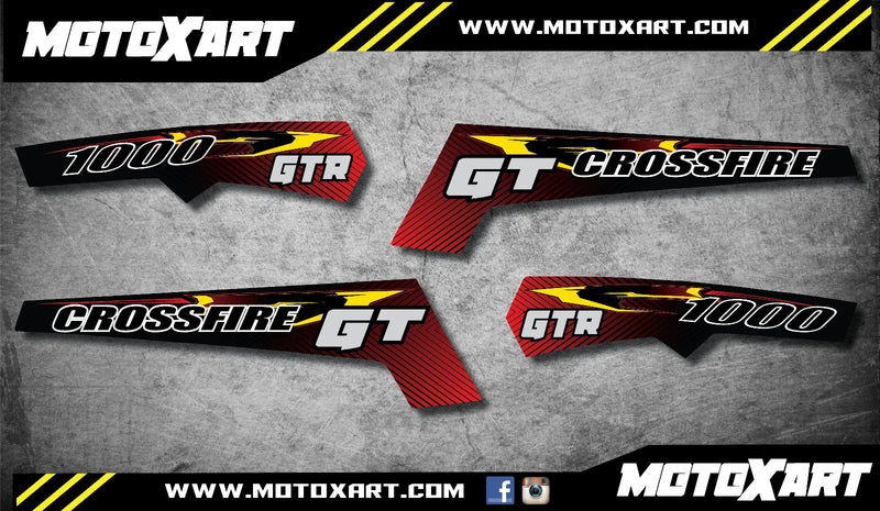 Crossfire 1000 GTR Side Panel Decals Stickers (2004-2009)