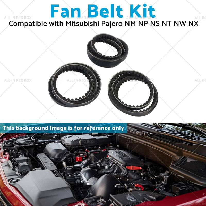 Mitsubishi Pajero NM NP NS NT NW NX 3.2L 4 Cyl Fan Belt Kit (2000-2015)