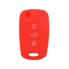 Hyundai I30 Red Silicone 3 x Button Car Remote Key Cover (2010-2016)