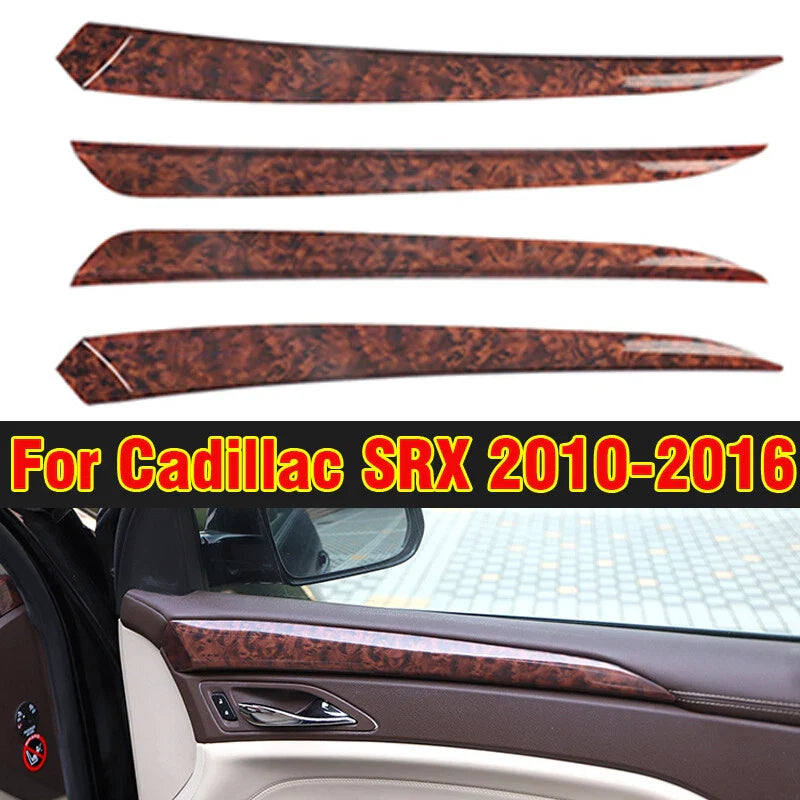 Cadillac SRX 4 x Wood Grain Inner Door Panel Armrest Cover Trim (2010–2016)