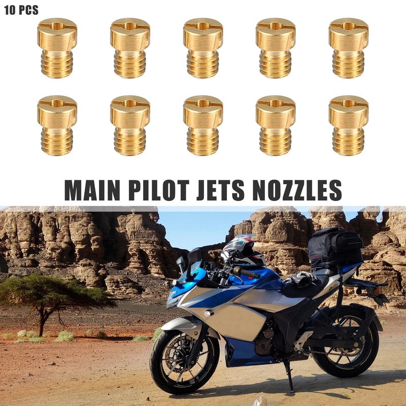 Universal Motorcycle Main Jets Nozzles 75 78 80 82 85 88 90 92 95 98 10pcs