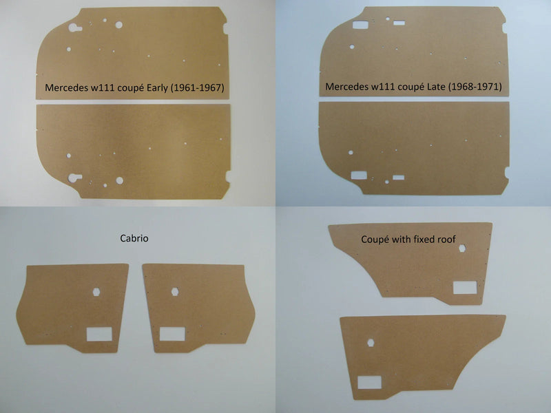 Mercedes W111 coupé / cabrio side trimming panels (1959–1971)