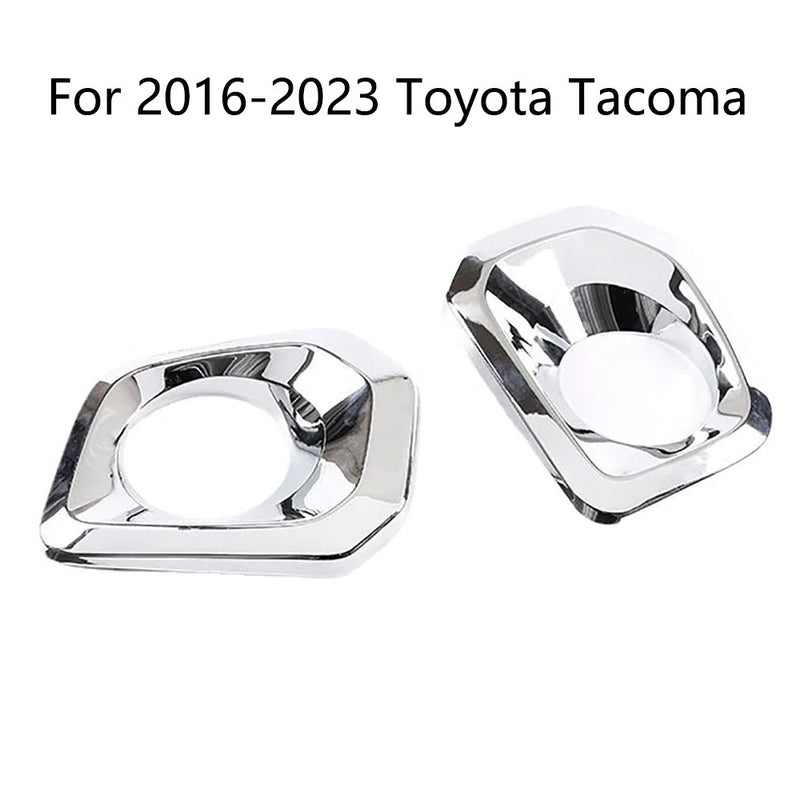 Toyota Tacoma Chrome Front Bumper Grille Fog Light Covers (2016-2023)
