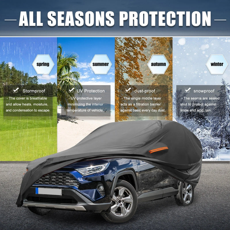 Toyota RAV4 (2012-2022) Black Waterproof Aluminum Film Car Cover