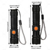 Various Models Rechargeable Waterproof LED Flashlight Torch
