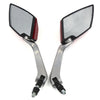Universal Motorcycle 2 x Rearview Side Mirror 8mm 10mm Thread