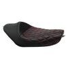 Harley Sportster Iron XL883 XL1200 Black Red Driver Rider Seat (2010-2022)