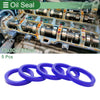Oil Seal / 80x100x13mm / TPU Seal Ring Rotary Shaft High Pressure Blue 5 Pcs