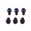 Motorcycle Bike Bicycle 6 x Titanium M6x20mm Torx Head Flange Bolts