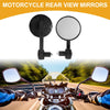 M8 Motorcycle Black Aluminum Plastic Rear View Mirrors