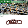 Make Model Oil Seal / 35x46x7mm / Rotary Shaft Seal Fluorine Rubber Brown 5 Pcs