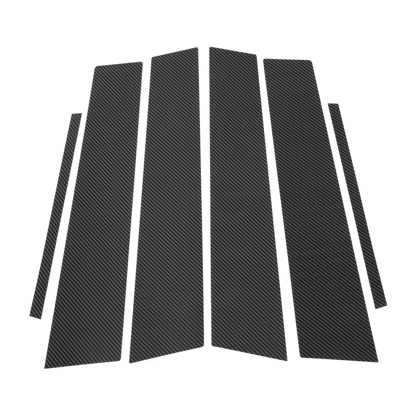 Lexus ES (2019-2022) Carbon Fiber Black 6 Pcs Door Pillar Window Trim