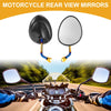 M8 2 x Rear View Mirrors Handlebar Mirror Carbon Fiber Pattern