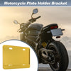 Registration Plate Holder Bracket 26x10mm Hole Gold Tone