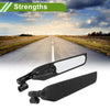 Motorcycle M8/M10 1 set Rear View Mirrors Polygon Black Aluminum Alloy