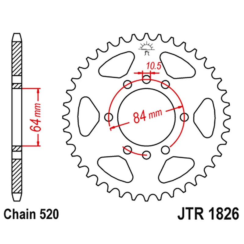 Suzuki QuadRunner LT230E JT Sprockets / 41 Tooth / Rear Sprocket (1987–1993)
