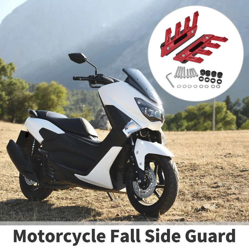 Motorcycle Set Fall Side Guard Front Fender Mud Guards Red