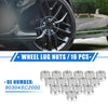 Honda Accord, Insight, Civic, CRX 16 Pcs M12x1.5 Wheel Lug Nuts (2000-2005)