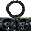 Car - Black 15"/37-38CM PU Leather Steering Wheel Cover (2015-2023)