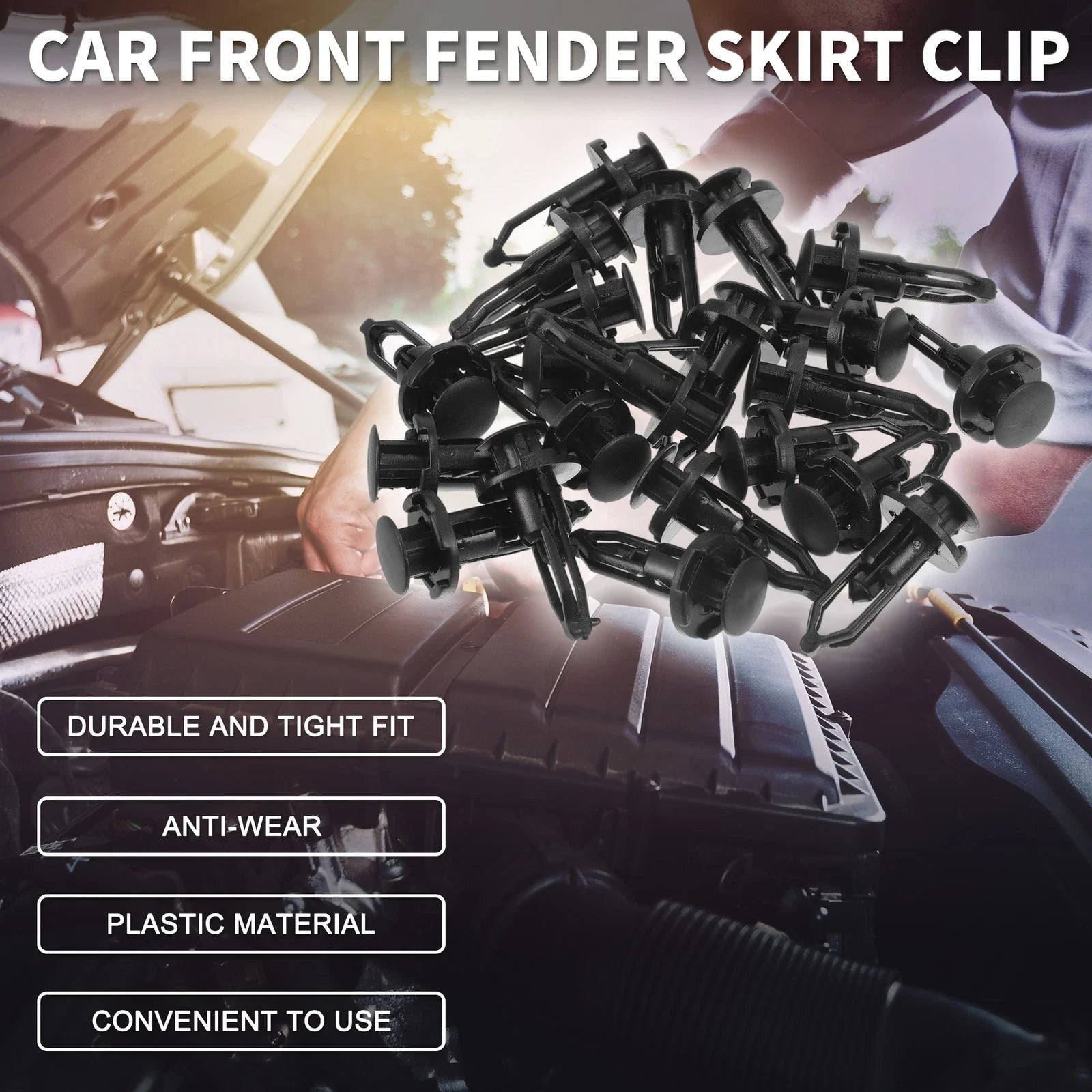 Car Front Fender Skirt Clips for Toyota 4Runner, Avalon (2010-2023) 25 Pcs