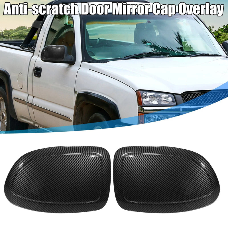 GMC Yukon Carbon Fiber Pattern Black 1 Pair Rearview Mirror Cap