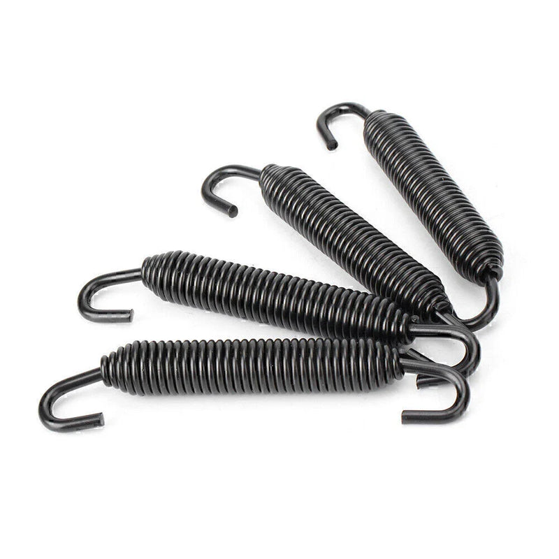 Black Universal Long Outlaw Racing Stainless Header Exhaust Springs 83mm