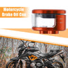Motorcycle Master Cylinder Oil Reservoir Clutch Tank Oil Cup Orange
