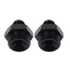 Black Aluminum AN6 Flare to 6AN ORB Male Fitting Adapter w/ O-Rings