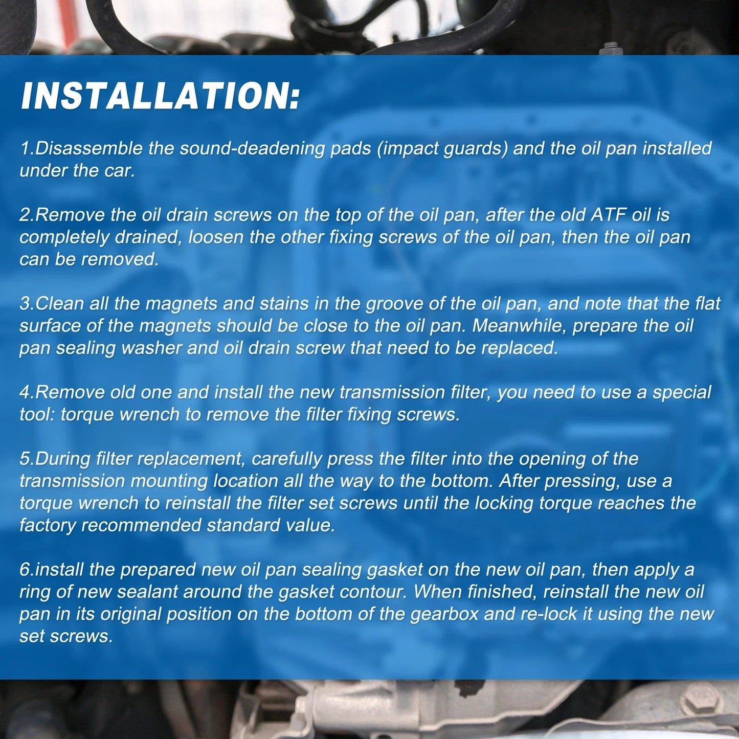 Transmission Fluid Filter Oil Pan for Toyota Tacoma (2005-2023)