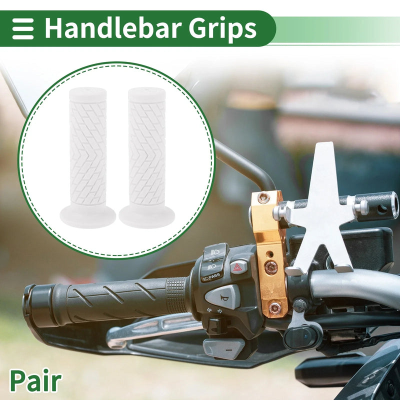 Grips 25mm Motorcycle Hand Grips Cover Handlebar Cover TPU White