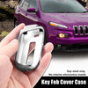 Jeep Grand Cherokee (2014-2021) Silver Tone TPU Key Fob Cover Case