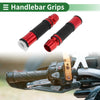 Motorcycle Handlebar Grips Aluminum Alloy Red 7/8" 22mm Hand Grips Cover
