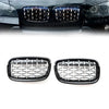 BMW X5 E70, X6 E71 Black & Chrome Front Bumper Kidney Grille (2007-2013)