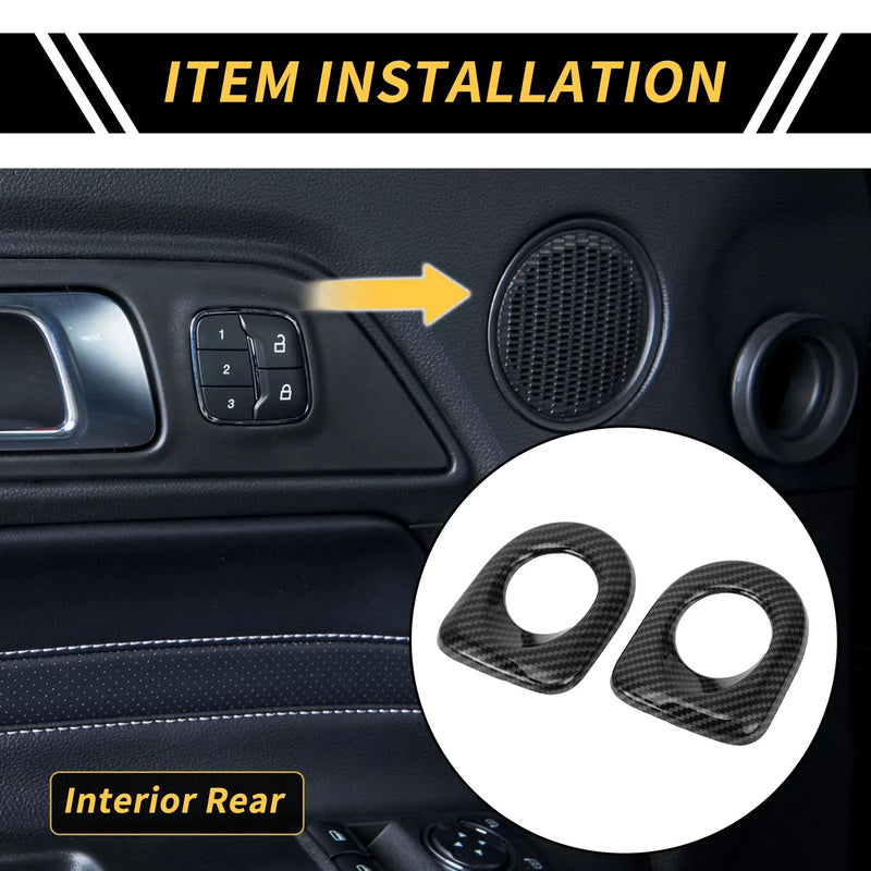 Toyota Tundra Carbon Fiber Rear Door Handle Speaker Covers (2014-2021)
