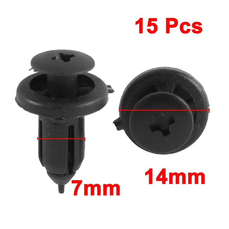 Toyota 15 x 7mm Plastic Bumper Fender Rivets Clips