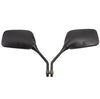Honda Suzuki Kawasaki 10mm Motorcycle Rearview Mirrors Black