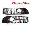 Audi A6 C6 S-line 2 x Front Bumper Fog Light Grille Covers (2005-2011)
