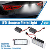 Chevy Pair White LED Car License Plate Light Assembly