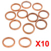 Honda GY6-125 ATV 10 x Metal Motorcycle Exhaust Pipe Muffler Gaskets