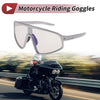 Motorcycle Motorcycle Riding Goggles Light Gray Lens Silver Tone Frame