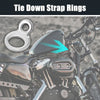 8pcs Stainless Steel Motorcycle Tie Down Anchor Hooks Strap Rings Silver Tone