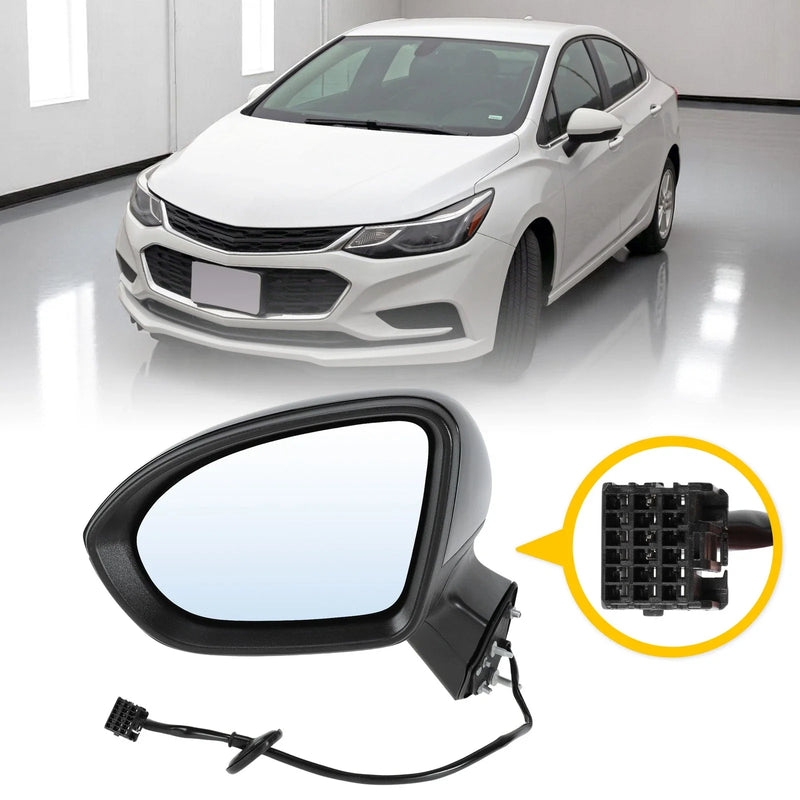Chevy Cruze 3Pin Left Side Door Mirror Black (2016 - 2019)