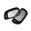 BMW E46 Pair Gloss Black Front Kidney Grilles Grill (1998–2006)