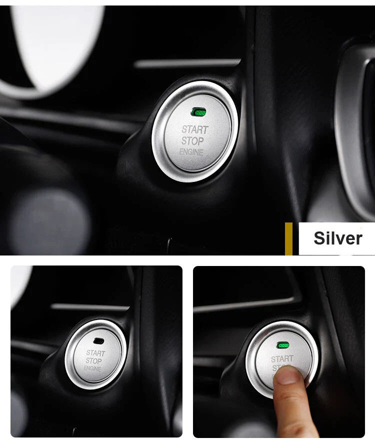 Mazda 3 6 2014-2019 Gold Aluminum Interior Engine Start Button Cover Trim