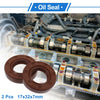 Oil Seal 17x32x7mm 2 x Seal Ring Rotary Shaft Seal FKM Rubber Brown