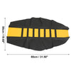 Universal Motorcycle Dirt Bike Faux Leather Yellow Black Seat Cover