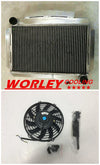 MG MGA 1600 TWIN CAM 2ROW Aluminum Radiator + Fan (1958-1960)