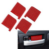 Toyota Tundra 4 x Red Carbon Fiber Door Handle Bowl Covers (2014-2021)