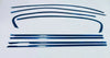 BMW 5 Series Window Side Molding Frame Black Steel Cover Trim (2011-2017)