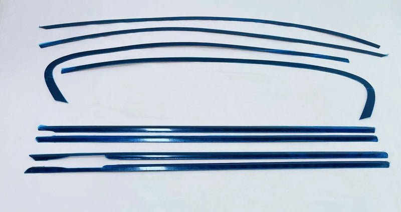 BMW 5 Series Window Side Molding Frame Black Steel Cover Trim (2011-2017)
